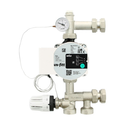 Насосно-смесительная группа SOLOMIX MINI с накидной гайкой 1", с насосом Wilo PARA 15/6-130