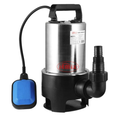 JEMIX Насос фекальный SGPS-900, 900 Вт, Корпус нерж.сталь, макс.подъем 9м 88471