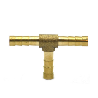 Штуцер тройник для соединения шлангов (6) латунный TIM