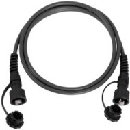 Индустриальный коммутационный шнур NIKOMAX U/UTP 4 пары, Кат.6 (Класс E), 250МГц, 2хRJ45/8P8C, T568B, многожильный, BC (чистая медь), 24AWG (7х0,195мм), IP67, с защитными крышками, PUR, черный, 2м