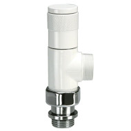 Вентиль на подачу осевой SR Rubinetterie Tondera 1/2 х3/4'' E, ручной регулировки, белый