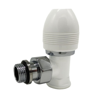 Вентиль SR Rubinetterie угловой серия "Ovus" 1/2", цвет белый