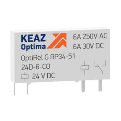 Реле промежуточное КЭАЗ OptiRel G RP34-51-60D-6-CO