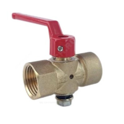 Кран для манометра латунь с рукояткой SantechSystems 11б18бк G1/2"-М20х1,5 Ру16