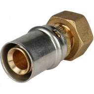 Водорозетка 16-1/2", General Fittings 5300, обжим-резьба, вн., латунь никелированная