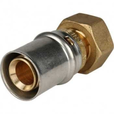 Водорозетка 16-1/2", General Fittings 5300, обжим-резьба, вн., латунь никелированная