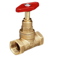 Клапан запорный латунь 15б1п Ду15 Ру25 м/м БАЗ