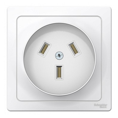 Розетка силовая Systeme Electric BLANCA скрытой установки 2р+n, 32а, 250в, белый