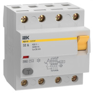 Выключатель дифференциальный (УЗО) IEK KARAT ВД3-63 4P 32А 30мА 6кА тип AC