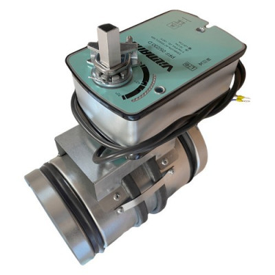 Заслонка воздушная NAVEKA ZE- 125 с приводом 3005N-230-N (5NM,с пруж. возвр., 230В) с эл.подогревом