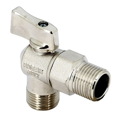 Кран Uni-Fitt Н 1/2" для подключения бачков / смесителей, никелированный