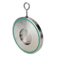 Клапан обратный DN.ru VCL1-3232V-Fb Ду150 Ру16 межфланцевый, одностворчатый, корпус - нержавеющая сталь, диск - нержавеющая сталь, уплотнение - Viton