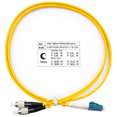 Оптический патч-корд LC-FC Cabeus FOP(d)-9-LC-FC-1m 9/125 1 метр