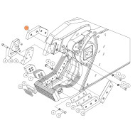 Нож подвижный (левый) SH310-56 на гидроножницы Delta SH310R (аналог)