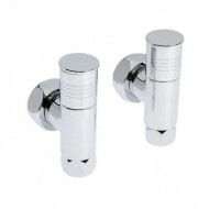 Кран шаровый приборный угловой TIM ВВ 1 х 1/2, круглый, хром с американкой