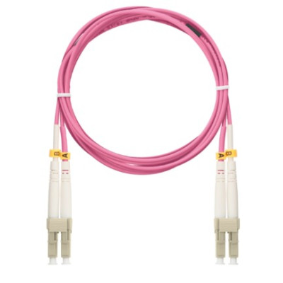 Шнур NIKOMAX волоконно-оптический, соединительный, многомодовый 50/125мкм, стандарта ОM4, LC/UPC-LC/UPC, двойной, полимерный материал нг(А)-LSLTx, 2мм, маджента, 3м