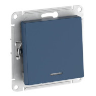 1-клавишный ПЕРЕКЛЮЧАТЕЛЬ Systeme Electric ATLASDESIGN с подсветкой, сх.6а, 10АХ, быстрозажимные клеммы, АКВАМАРИН