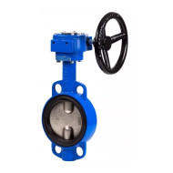 Затвор дисковый поворотный GENEBRE 2109 24 DN400 PN10, корпус - GJL-200 (GG20), диск - CF8M (AISI316), уплотнение - EPDM, М/Ф, редуктор, шток 27 мм