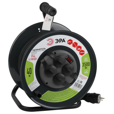 Удлинитель силовой ЭРА RMx-4es-3x1.5-40m-IP44(KG)