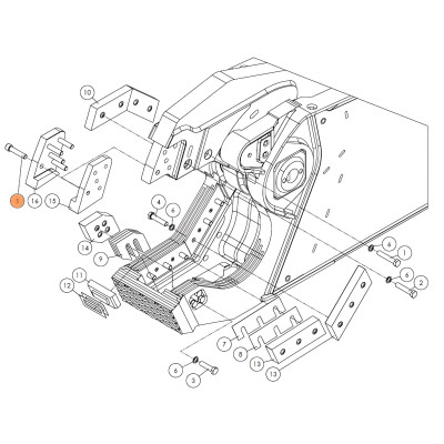 Болт (20*90) 54114-1 на гидроножницы Delta SH310R (аналог)