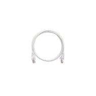 Коммутационный шнур NIKOMAX U/UTP 4 пары, Кат.5е (Класс D), 100МГц, 2хRJ45/8P8C, T568B, заливной, с защитой защелки, многожильный, BC (чистая медь), 24AWG (7х0,205мм), LSZH нг(А)-HFLTx, белый, 3м