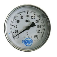 Термометр биметалл ТБ100 160С Дк100 L=100 G1/2" осев Метер
