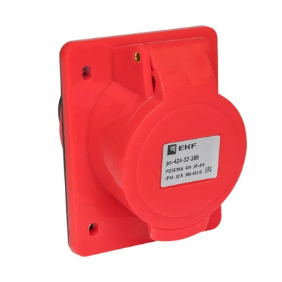 Розетка скрыт. уст. EKF 32А 380В 3P+E IP44 (424) ps-424-32-380