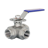 Кран шаровый трехходовой Newkey AISI304 DN20 (3/4") (CF8) PN40 L