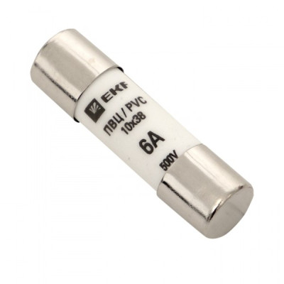 Плавкая вставка цилиндрическая EKF ПВЦ 10х38 6А