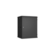 Настенный разборный шкаф TLK 19", 15U, металлическая дверь, Ш600хВ770хГ450мм, 2 пары монтажных направляющих, черный
