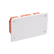 Коробка распаячная КМ41006 172x96x45мм для твердых стен (с саморезами, с крышкой) IEK UKT11-172-096-045