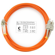 Оптический патч-корд duplex LC-SC 62,5/125 MM Cabeus FOP-62-LC-SC-7m 7 метров оранжевый