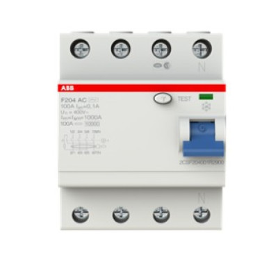 Выключатель дифференциального тока 4-модульный ABB F204 AC-100/0,1