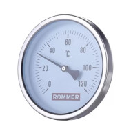 Термометр ROMMER биметаллический накладной с пружиной, 63 мм, 0...120