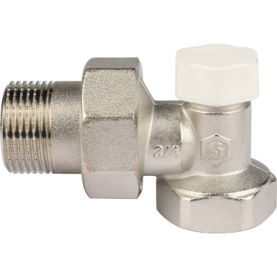 Вентиль запорный угловой 3/4" STOUT