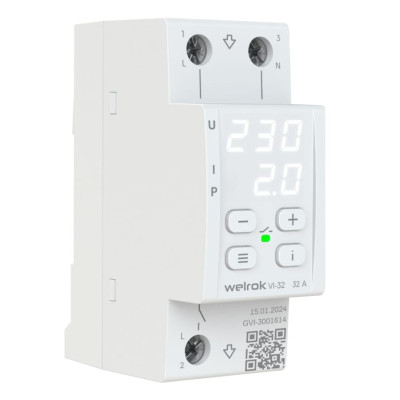 Реле напряжения c контролем тока Welrok VI-32