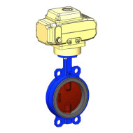 Дисковый поворотный затвор межфланцевый Tecofl VPI4448 с электроприводом 3Ф-400V DN300