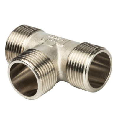 STOUT Тройник ННН никелированный 1" (SFT-0018-000111)