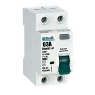 Выключатель дифференциального тока Dekraft УЗО 03-6кА-2P-063А-300-AC