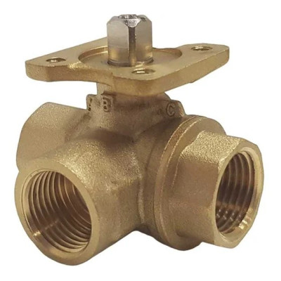 Трехходовой шаровой кран латунный TECHNO 3020A