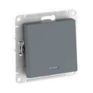 1-клавишный ПЕРЕКЛЮЧАТЕЛЬ Systeme Electric ATLASDESIGN с подсветкой, сх.6а, 10АХ, быстрозажимные клеммы, ГРИФЕЛЬ