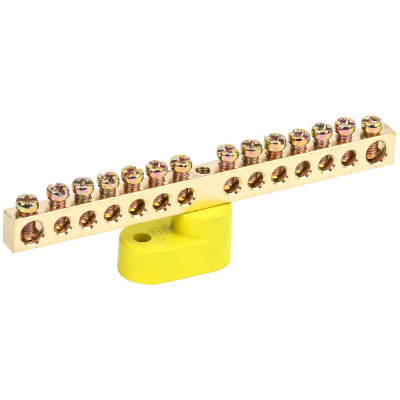 Шина IEK нулевая ШНИ-6х9-14-У1-Ж на одном угловом изоляторе