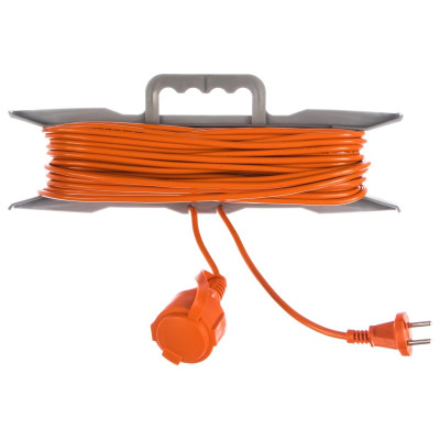 Удлинитель шнур UNIVersal УШ-10 ПВС 2*1 1 гнездо, без заземляющих контактов 30м. на рамке