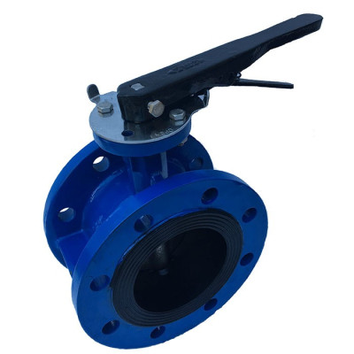 Затвор фланцевый ABRA-BUV-FL226D250H Ру10 с рукояткой