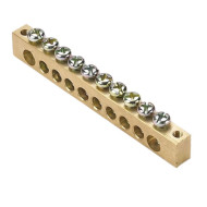 Шина EKF PROxima PEN "ноль-земля" 8х12 10 отверстий латунь крепеж по краям