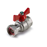 Кран шаровой 1/2 с накидной гайкой и внутренней резьбой TIM