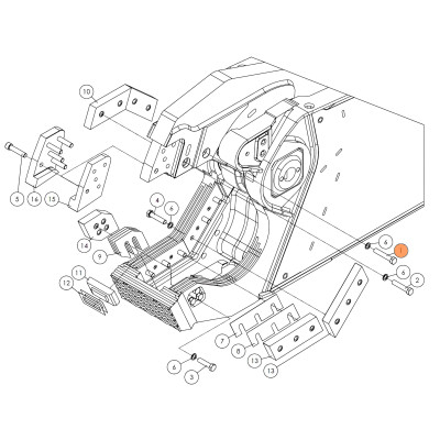 Болт (20*110) 53112 на гидроножницы Delta SH310R (аналог)