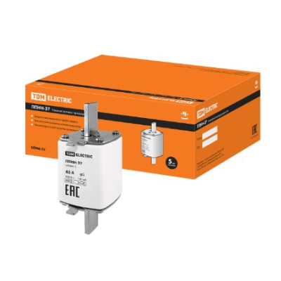 Плавкая вставка предохранителя TDM ППНН-37 габ.2, 63А