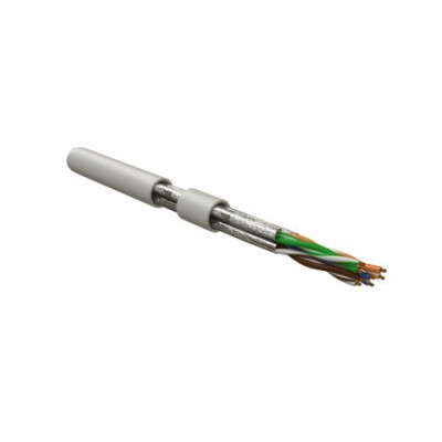 Кабель витая пара Hyperline UFTP4-C6-S23-IN-LSZH-GY-500 (500 м) экранир. U/FTP, кат. 6, 4 пары (23 AWG), одножил. (solid), кажд.пара в фольге, LSZH, нг(А)-HF, –20°C–+60°C, серый