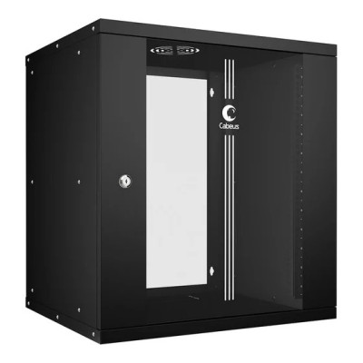 Шкаф телекоммуникационный настенный 19" 12U Cabeus WSC-05D-12U55/45-BK